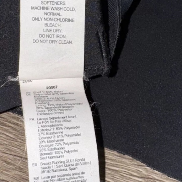 Brooks Dare Scoopback Run Bra Women’s Size 34DD Black Adjustable Wireless - Picture 6 of 7